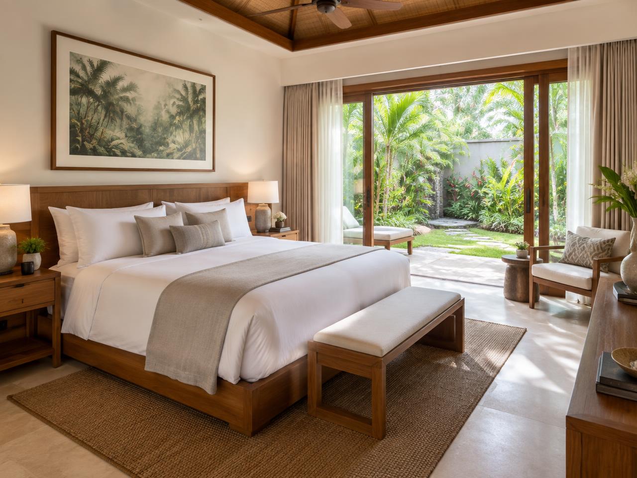 Bedroom suite with garden doors