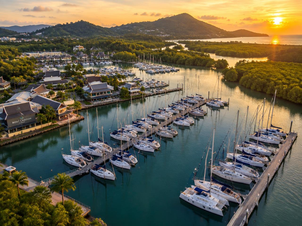 Boat Lagoon Marina aerial view